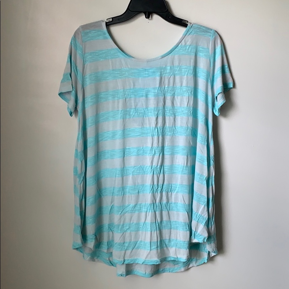 Striped Bow Back Top